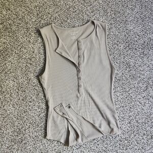 AE Sleeveless Henley Bodysuit